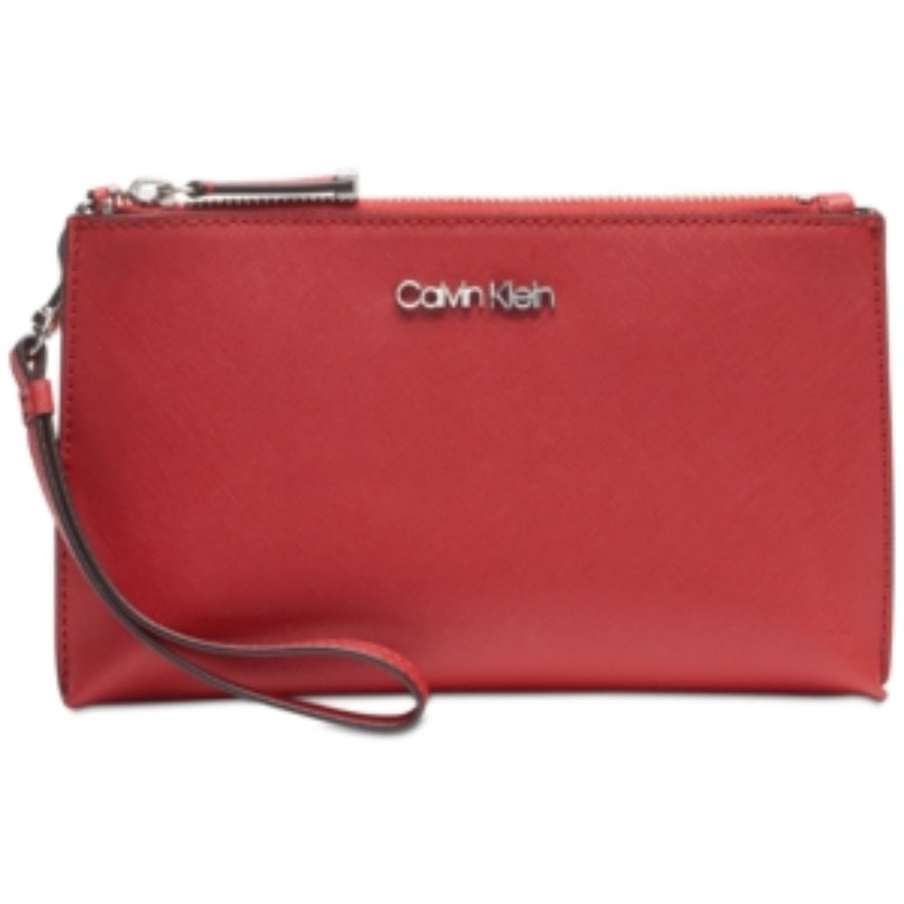 Calvin Klein red wristlet